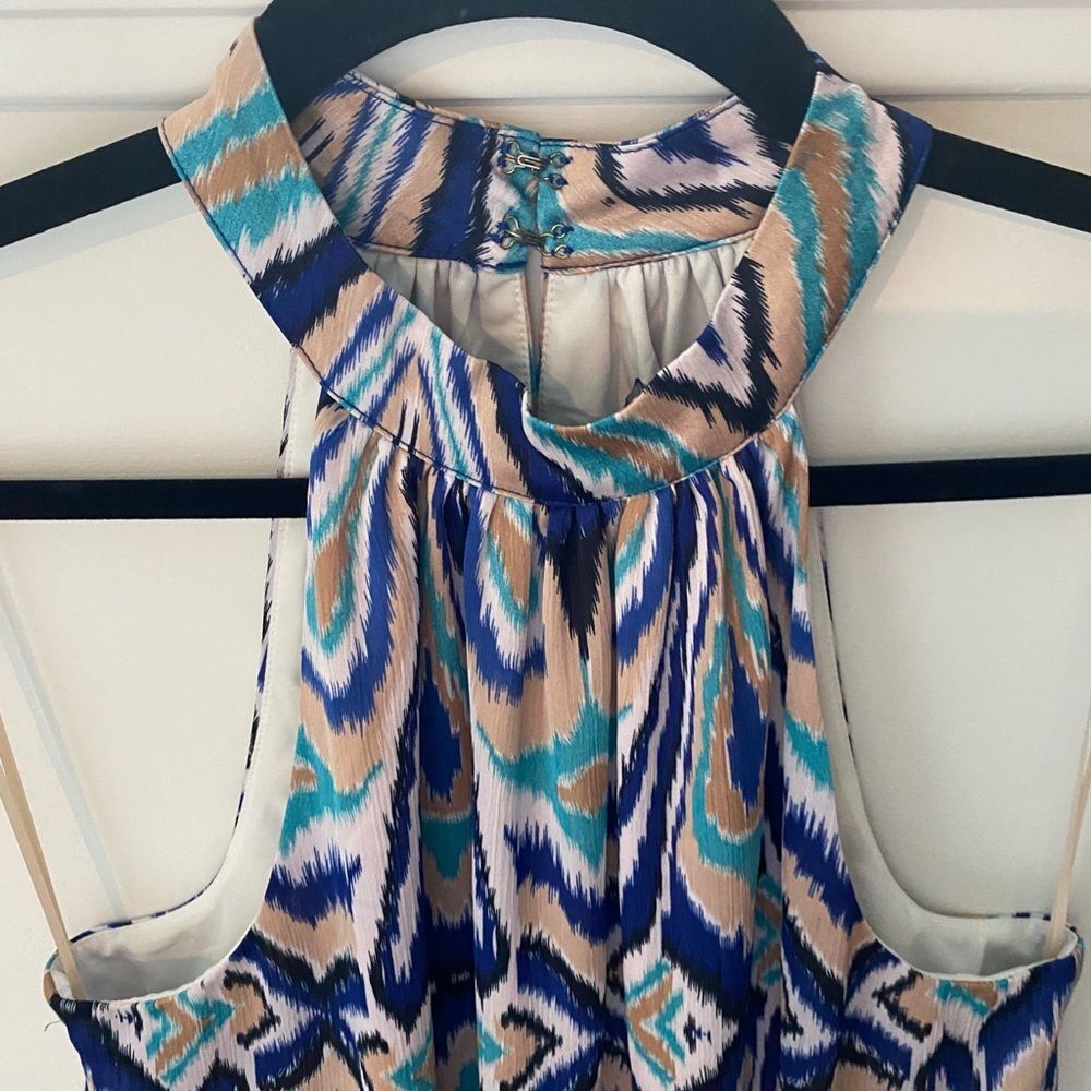 Trina Turk Blue and Purple Patterned Mini Dress - Picture 6 of 9